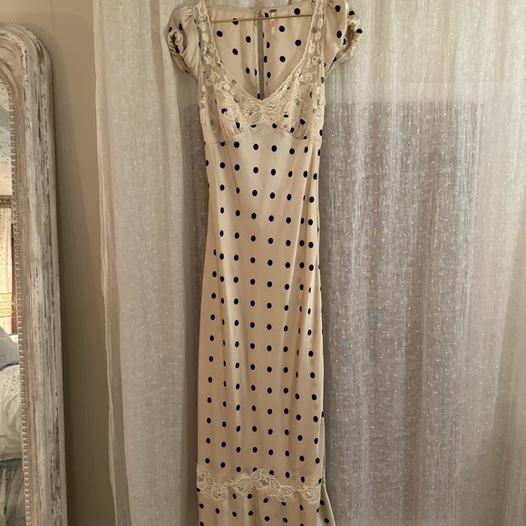 Free people butterfly babe midi dress in tea combo size small - Picture 4 of 15